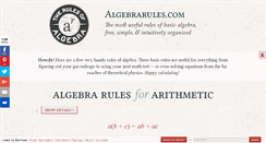 Desktop Screenshot of algebrarules.com